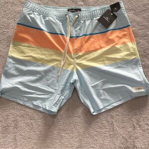 NEW O'Neill Men's Multicolor Swim Shorts, Smash Up Volley, Size XL
